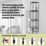NNEDSZ Modular Wire Storage Shelf 450 x 450 x 1800mm Steel Shelving