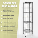 NNEDSZ Modular Wire Storage Shelf 450 x 450 x 1800mm Steel Shelving