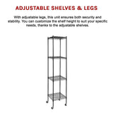 NNEDSZ Modular Wire Storage Shelf 450 x 450 x 1800mm Steel Shelving