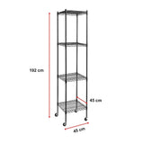 NNEDSZ Modular Wire Storage Shelf 450 x 450 x 1800mm Steel Shelving