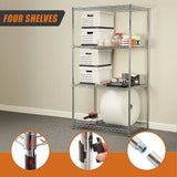NNEDSZ Modular Wire Storage Shelf 1200 x 600 x 1800mm Steel Shelving