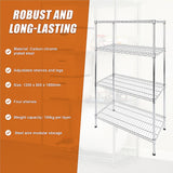 NNEDSZ Modular Wire Storage Shelf 1200 x 600 x 1800mm Steel Shelving