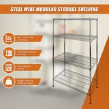 NNEDSZ Modular Wire Storage Shelf 1200 x 600 x 1800mm Steel Shelving
