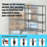 NNEDSZ Modular Wire Storage Shelf 1200 x 600 x 1800mm Steel Shelving