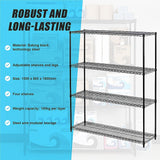 NNEDSZ Modular Wire Storage Shelf 1200 x 600 x 1800mm Steel Shelving