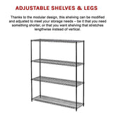 NNEDSZ Modular Wire Storage Shelf 1200 x 600 x 1800mm Steel Shelving