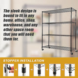 NNEDSZ Modular Wire Storage Shelf 1200 x 600 x 1800mm Steel Shelving