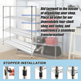 NNEDSZ Modular Wire Storage Shelf 1500 x 350 x 1800mm Steel Shelving