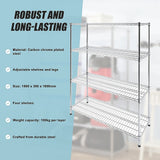 NNEDSZ Modular Wire Storage Shelf 1500 x 350 x 1800mm Steel Shelving