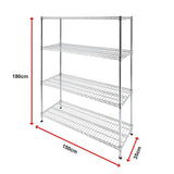 NNEDSZ Modular Wire Storage Shelf 1500 x 350 x 1800mm Steel Shelving