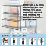 NNEDSZ Modular Wire Storage Shelf 1500 x 350 x 1800mm Steel Shelving