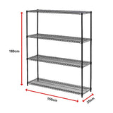NNEDSZ Modular Wire Storage Shelf 1500 x 350 x 1800mm Steel Shelving