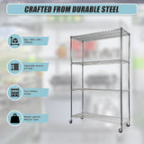 NNEDSZ Modular Wire Storage Shelf 1500 x 350 x 1800mm Steel Shelving