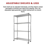 NNEDSZ Modular Wire Storage Shelf 1500 x 350 x 1800mm Steel Shelving