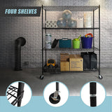 NNEDSZ Modular Wire Storage Shelf 1500 x 350 x 1800mm Steel Shelving