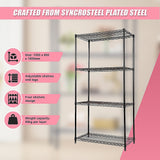 NNEDSZ Modular Wire Storage Shelf 900 x 450 x 1800mm Steel Shelving