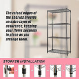 NNEDSZ Modular Wire Storage Shelf 900 x 450 x 1800mm Steel Shelving