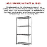 NNEDSZ Modular Wire Storage Shelf 900 x 450 x 1800mm Steel Shelving