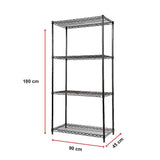 NNEDSZ Modular Wire Storage Shelf 900 x 450 x 1800mm Steel Shelving