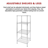 NNEDSZ Modular Wire Storage Shelf 350 x 350 x 1800mm Steel Shelving