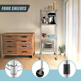 NNEDSZ Modular Wire Storage Shelf 350 x 350 x 1800mm Steel Shelving