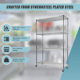 NNEDSZ Modular Wire Storage Shelf 350 x 350 x 1800mm Steel Shelving