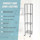 NNEDSZ Modular Wire Storage Shelf 350 x 350 x 1800mm Steel Shelving