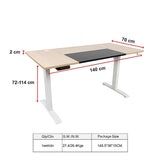 NNEDSZ Standing Desk Electric Motorised Computer Desk Height Adjustable Sit Stand Table