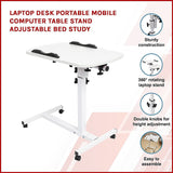 NNEDSZ Laptop Desk Portable Mobile Computer Table Stand Adjustable Bed Study