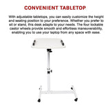 NNEDSZ Laptop Desk Portable Mobile Computer Table Stand Adjustable Bed Study