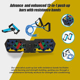 NNEDSZ Push Up Board Rack System 13-in-1 Body Building Exercise Workout Tools