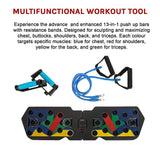 NNEDSZ Push Up Board Rack System 13-in-1 Body Building Exercise Workout Tools