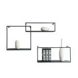 NNEDSZ Floating Shelves Retro Industrial Ledge Black Metal Display Stand