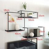 NNEDSZ Floating Shelves Retro Industrial Ledge Black Metal Display Stand