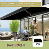 NNEDSZ 4.0m x 3.0m Retractable Folding Arm Awning Heavy Duty Full Cassette Motorised