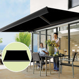 NNEDSZ 4.0m x 3.0m Retractable Folding Arm Awning Heavy Duty Full Cassette Motorised