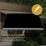 NNEDSZ 5.0m x 3.0m Retractable Folding Arm Awning Heavy Duty Full Cassette Motorised