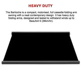 NNEDSZ 5.0m x 3.0m Retractable Folding Arm Awning Heavy Duty Full Cassette Motorised