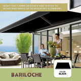 NNEDSZ 5.5m x 3.0m Retractable Folding Arm Awning Heavy Duty Full Cassette Motorised