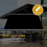 NNEDSZ 5.5m x 3.0m Retractable Folding Arm Awning Heavy Duty Full Cassette Motorised