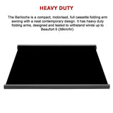NNEDSZ 5.5m x 3.0m Retractable Folding Arm Awning Heavy Duty Full Cassette Motorised