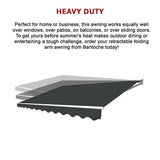 NNEDSZ Outdoor Folding Arm Awning Retractable Sunshade Canopy Grey 3.0m x 2.5m