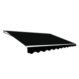 NNEDSZ Outdoor Folding Arm Awning Retractable Sunshade Canopy Black 3.0m x 2.5m