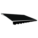 NNEDSZ Outdoor Folding Arm Awning Retractable Sunshade Canopy Black 4.0m x 2.5m