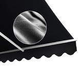 NNEDSZ Outdoor Folding Arm Awning Retractable Sunshade Canopy Black 4.0m x 2.5m
