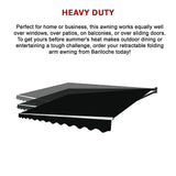NNEDSZ Outdoor Folding Arm Awning Retractable Sunshade Canopy Black 4.0m x 2.5m