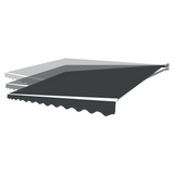 NNEDSZ Outdoor Folding Arm Awning Retractable Sunshade Canopy Grey 5.0m x 2.5m