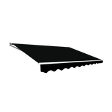 NNEDSZ Outdoor Folding Arm Awning Retractable Sunshade Canopy Black 5.0m x 2.5m