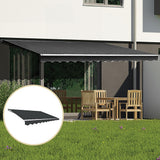 NNEDSZ Outdoor Folding Arm Awning Retractable Sunshade Canopy Grey 4.0m x 3.0m