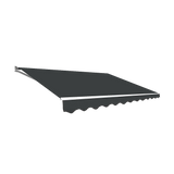 NNEDSZ Outdoor Folding Arm Awning Retractable Sunshade Canopy Grey 4.0m x 3.0m